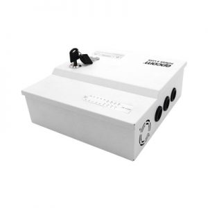 Fuente de poder profesional de 12 Vcc @ 20 A / para 18 cámaras / Compatible con batería de respaldo / Voltaje de entrada de 96-264 Vca