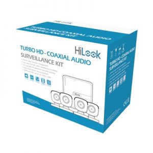 Kit TurboHD 1080p Lite / DVR 4 canales / Audio por Coaxitron / 4 Cámaras Bala de Policarbonato con Micrófono Integrado